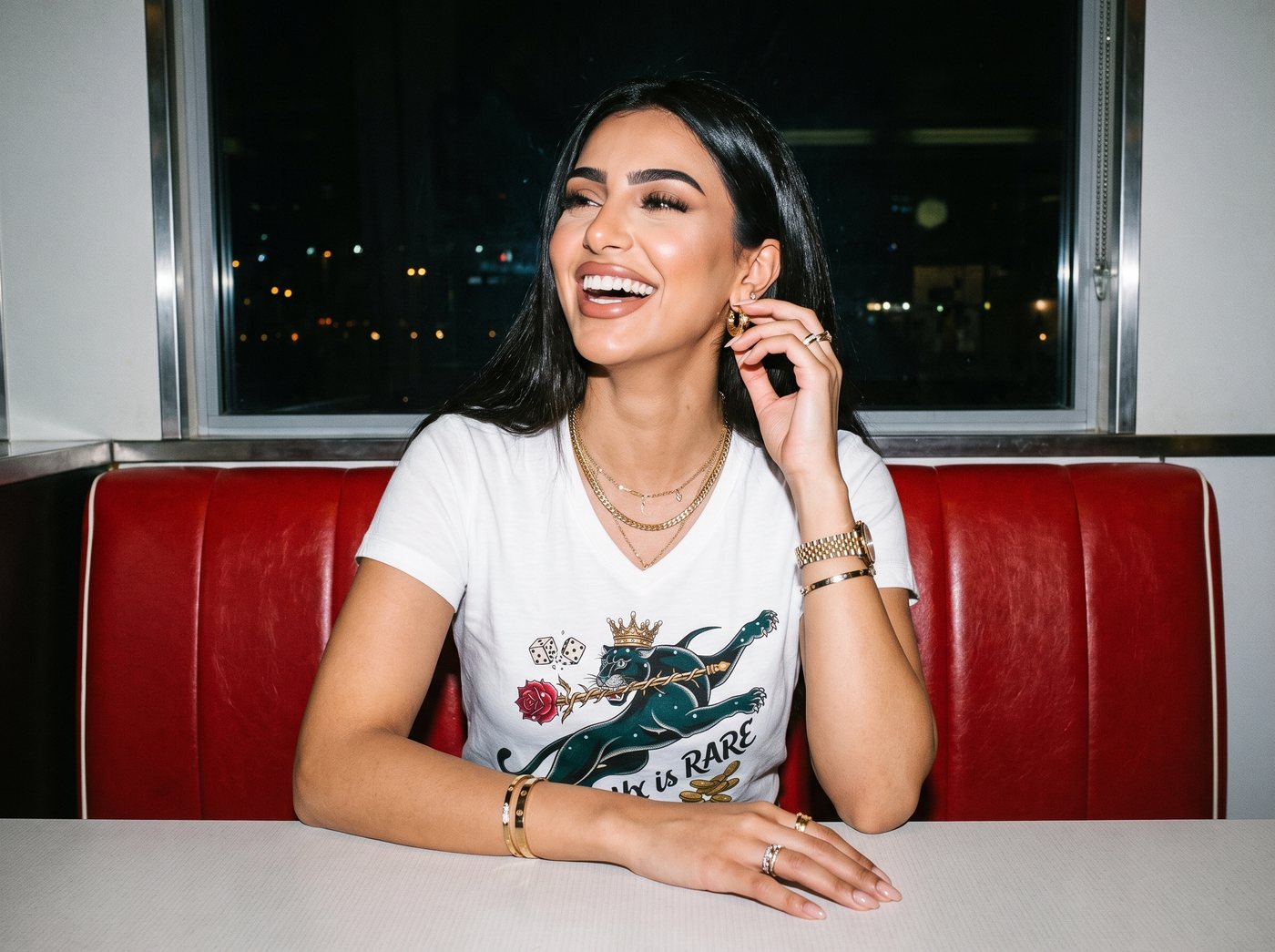 is RARE panther v-neck · diner booth by xCA$Hx