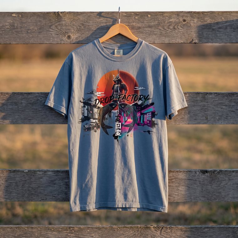 Blue jean tee by DROP FACTORY