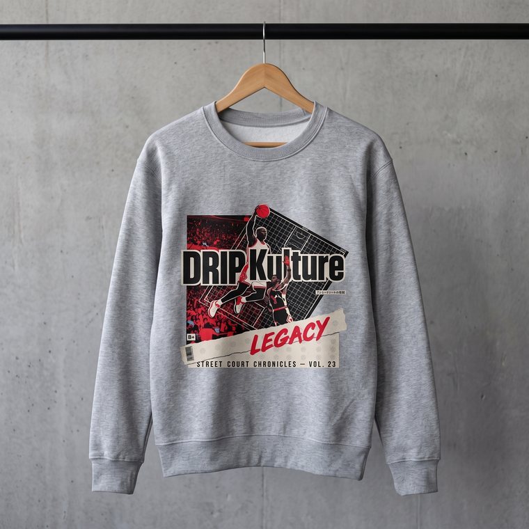 Grey crewneck by DRIP KULTURE