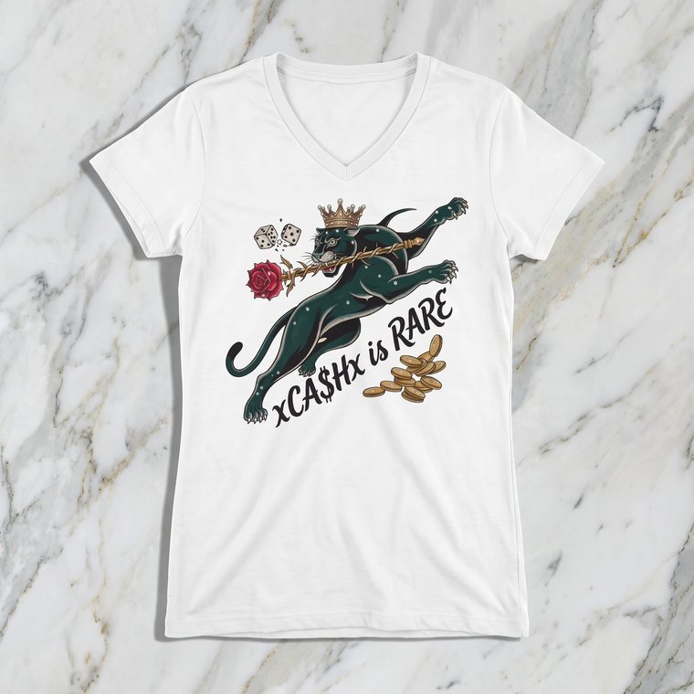 White v-neck by xCA$Hx